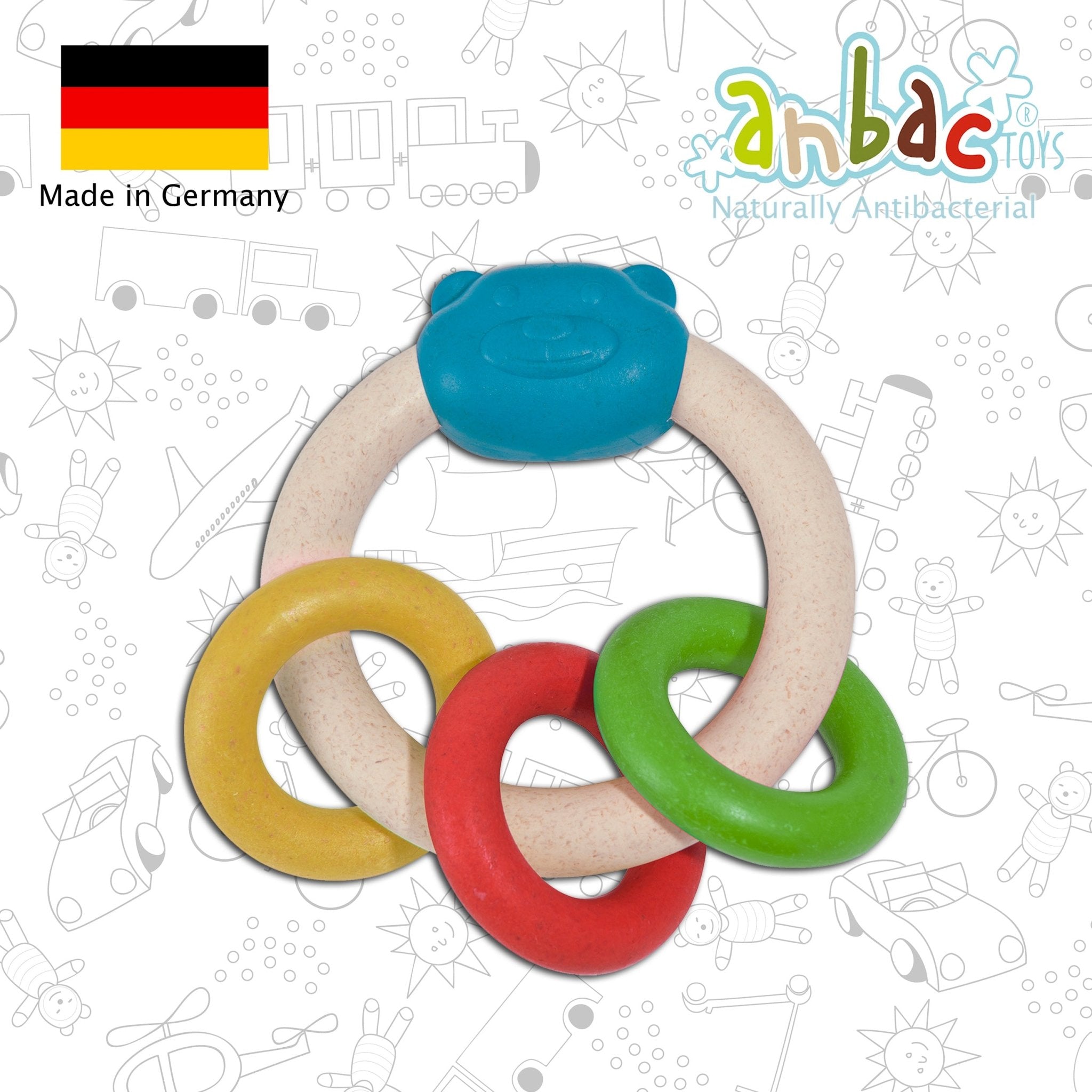 Antibacterial Animal Baby Rattles