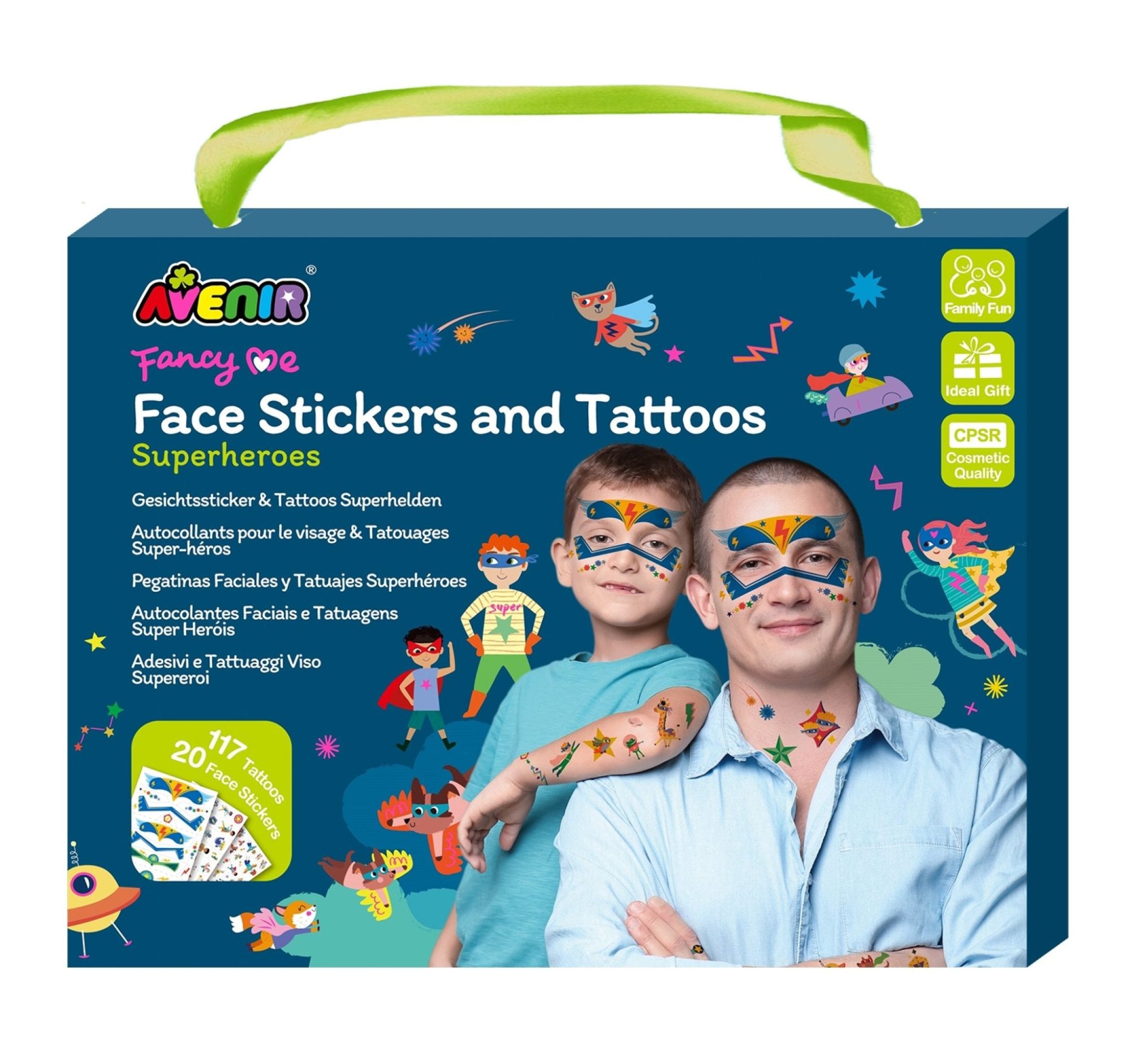 Avenir - Face Sticker and Tattoos Superheros