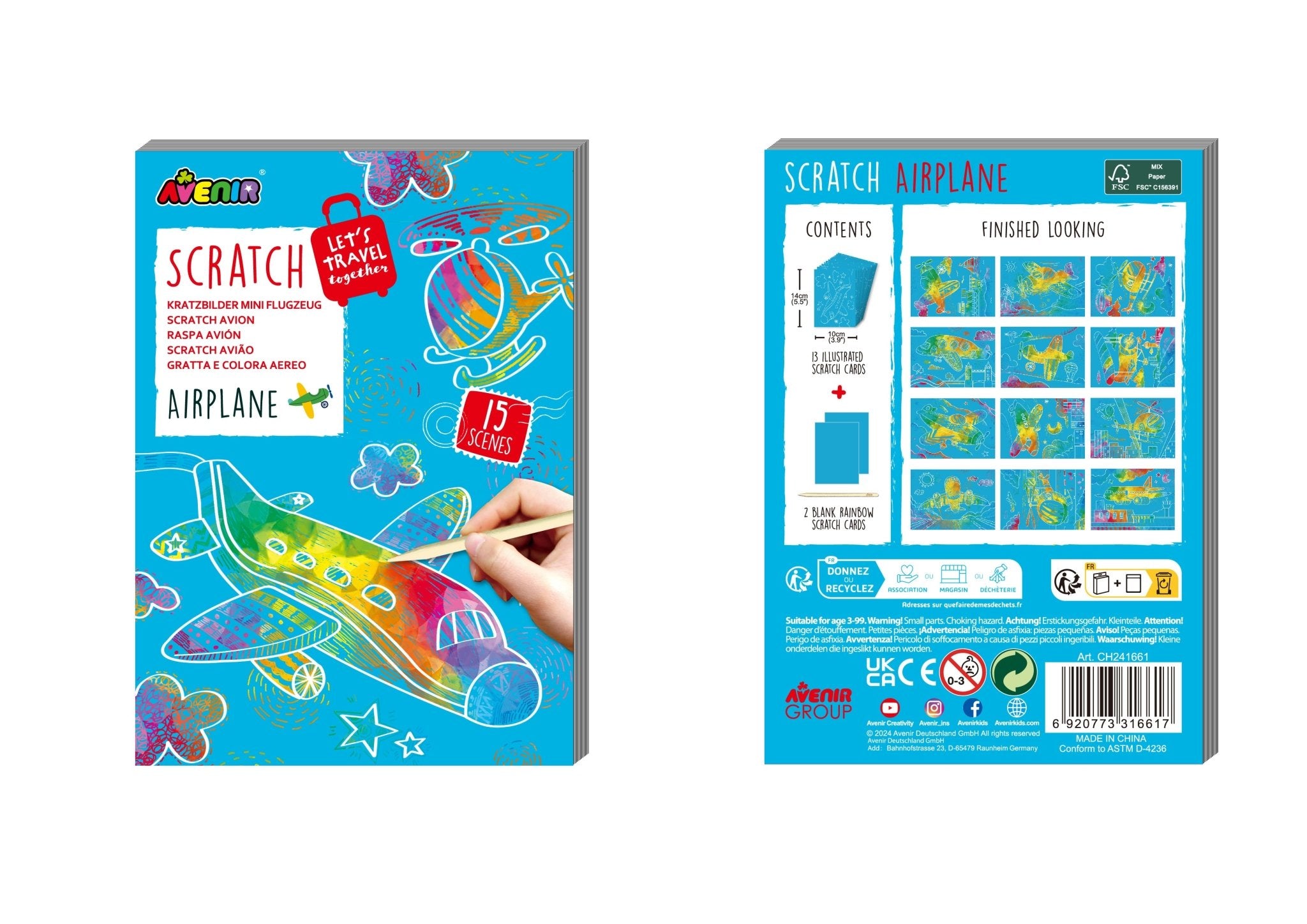 Avenir - Mini Scratch Book - Airplane - Image 5