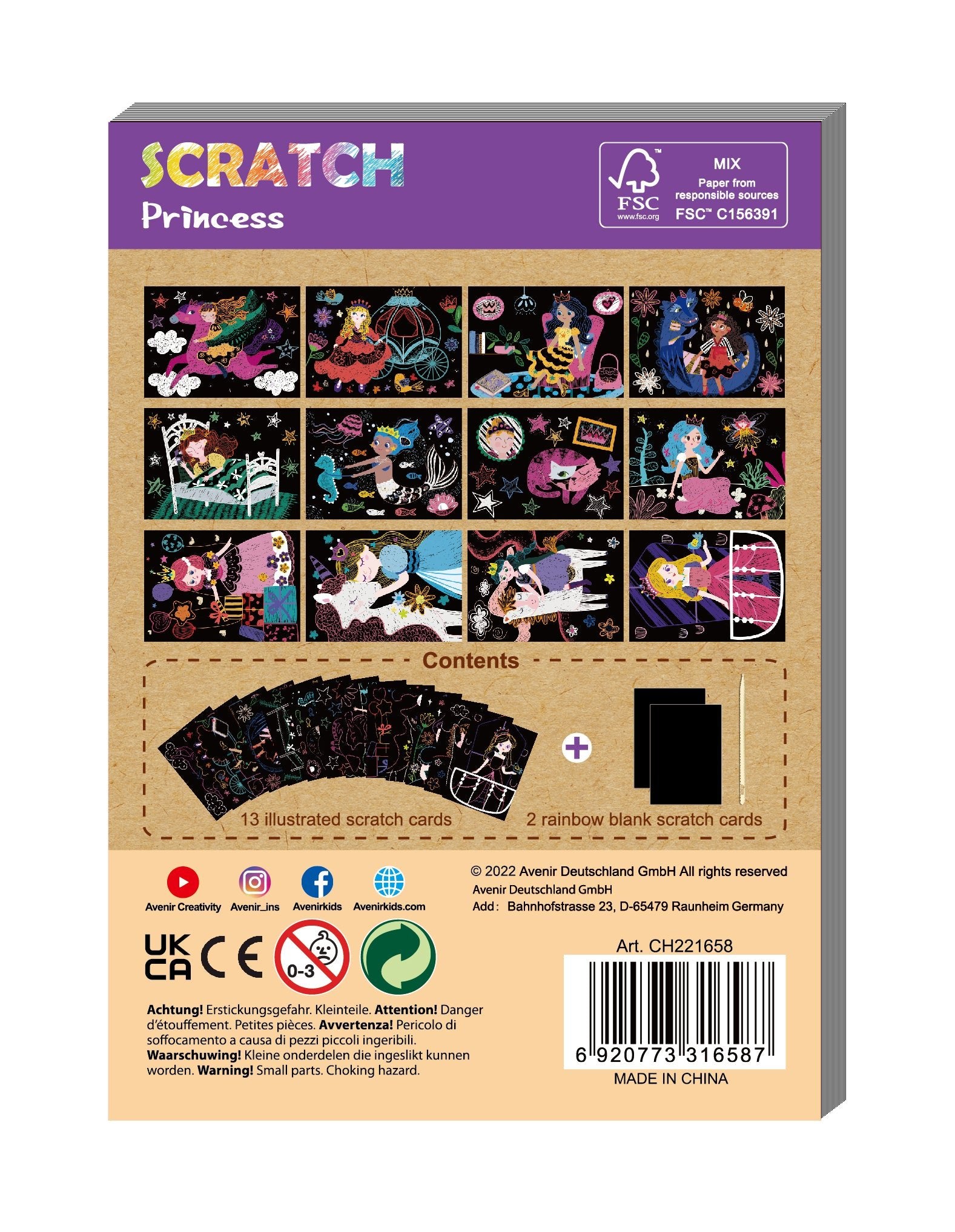 Avenir - Mini Scratch Book - Princess - Image 2