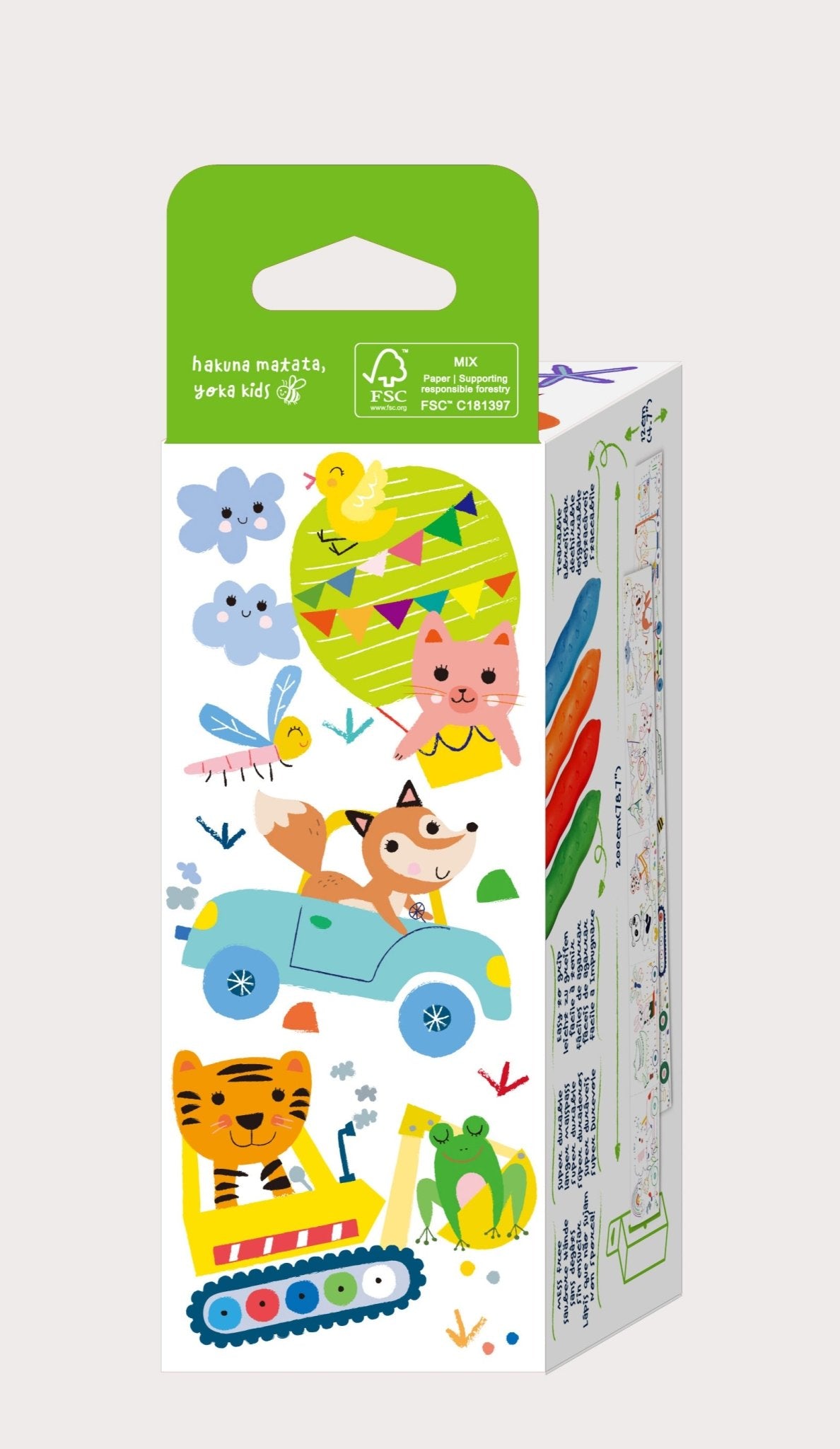 Hakuyoka Colouring Roll Kit - Vehicle - Image 4