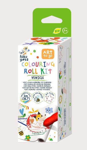 Hakuyoka Colouring Roll Kit - Vehicle