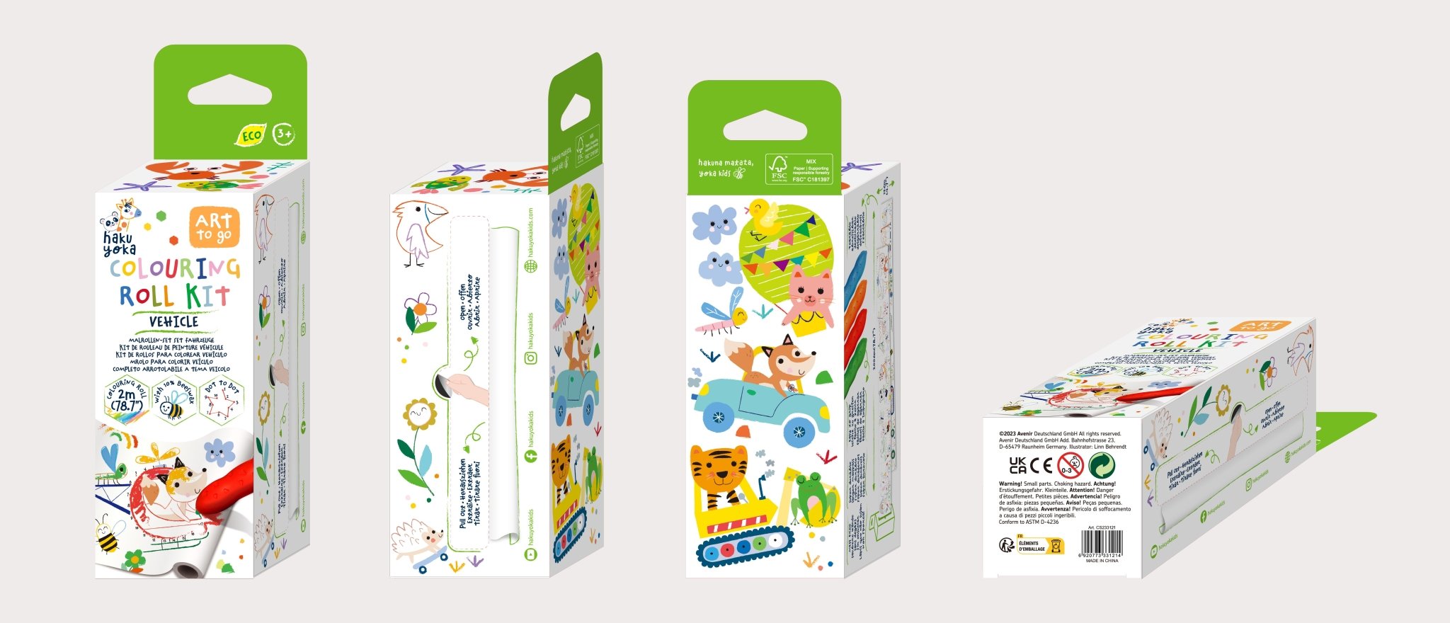 Hakuyoka Colouring Roll Kit - Vehicle - Image 12