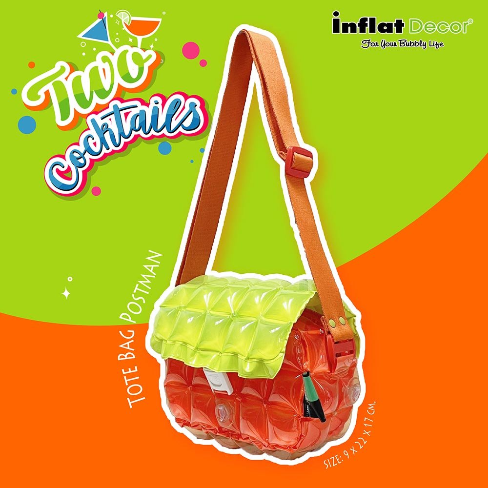 Inflatable Diamond Postman Tote - Trendy Two Tone - Image 2