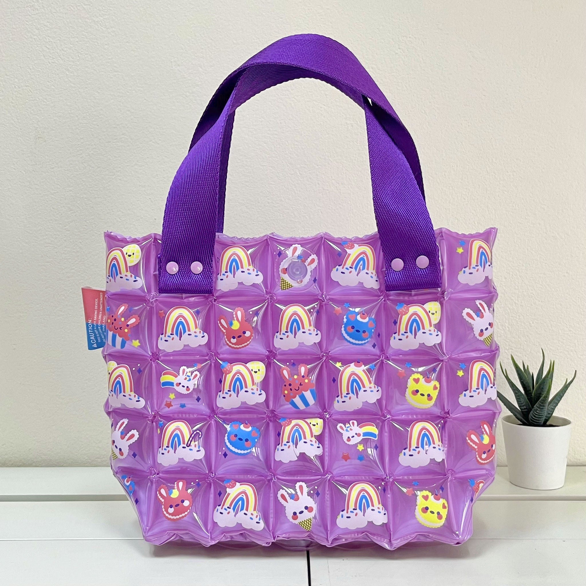 Inflatable Hand Bag with Pocket - Rabbit Cake - Image 3