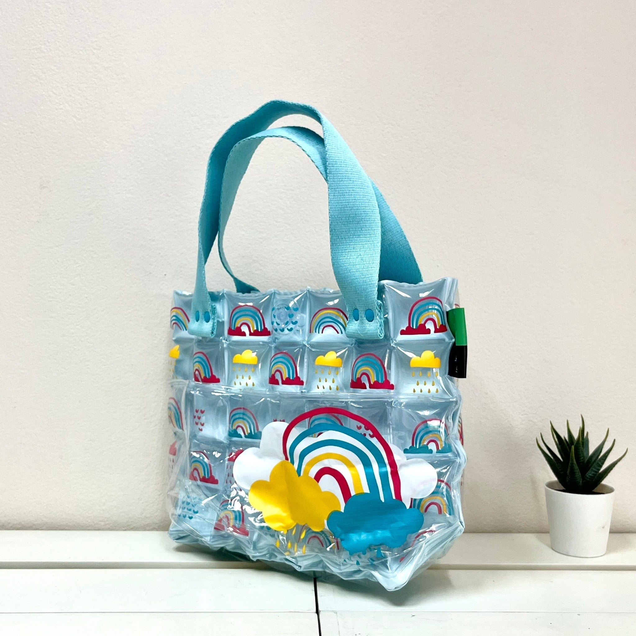Inflatable Hand Bag with Pocket - Rainbow - Image 4