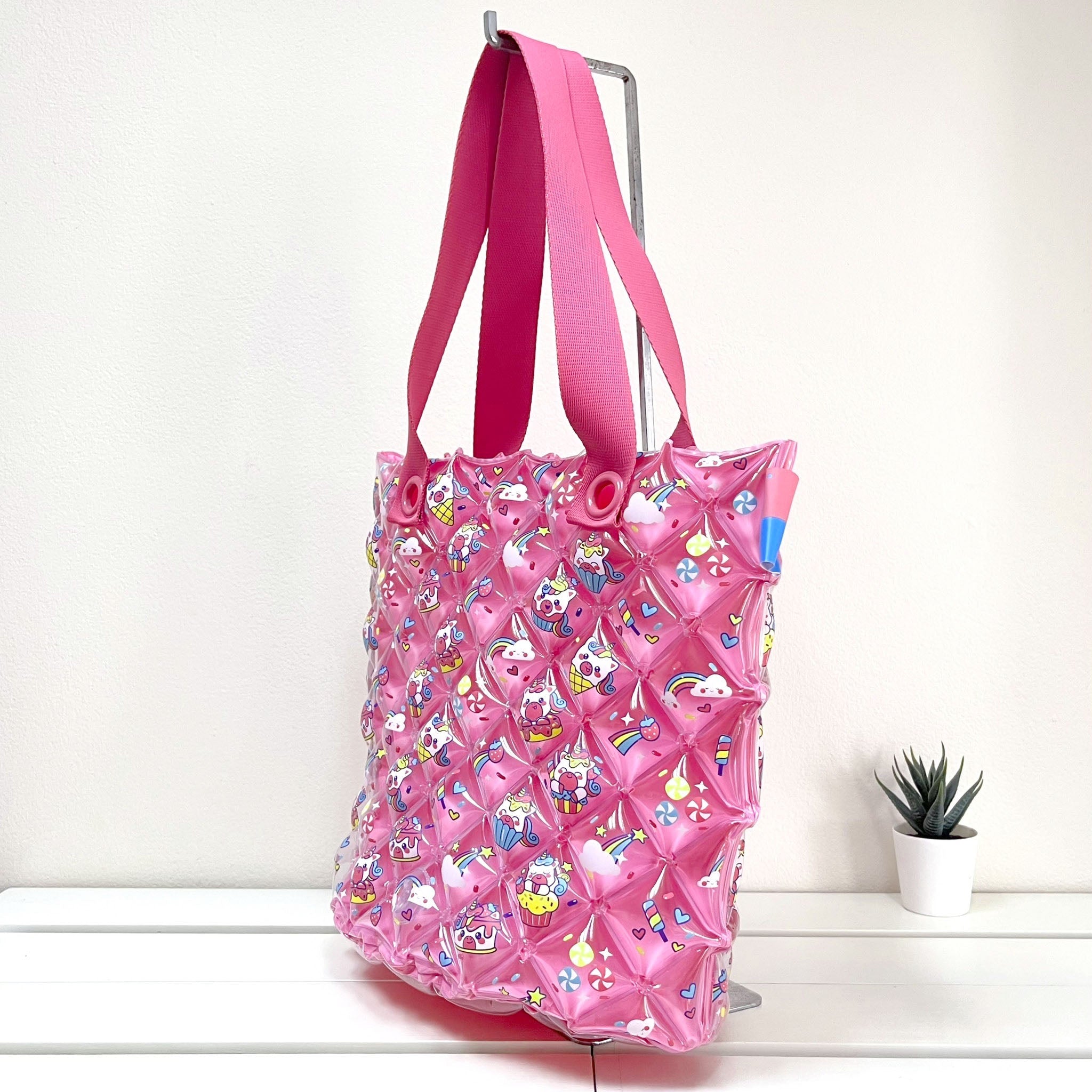 Inflatable Tote Bag (Medium) Diamond - Cupcake Unicorn - Image 2