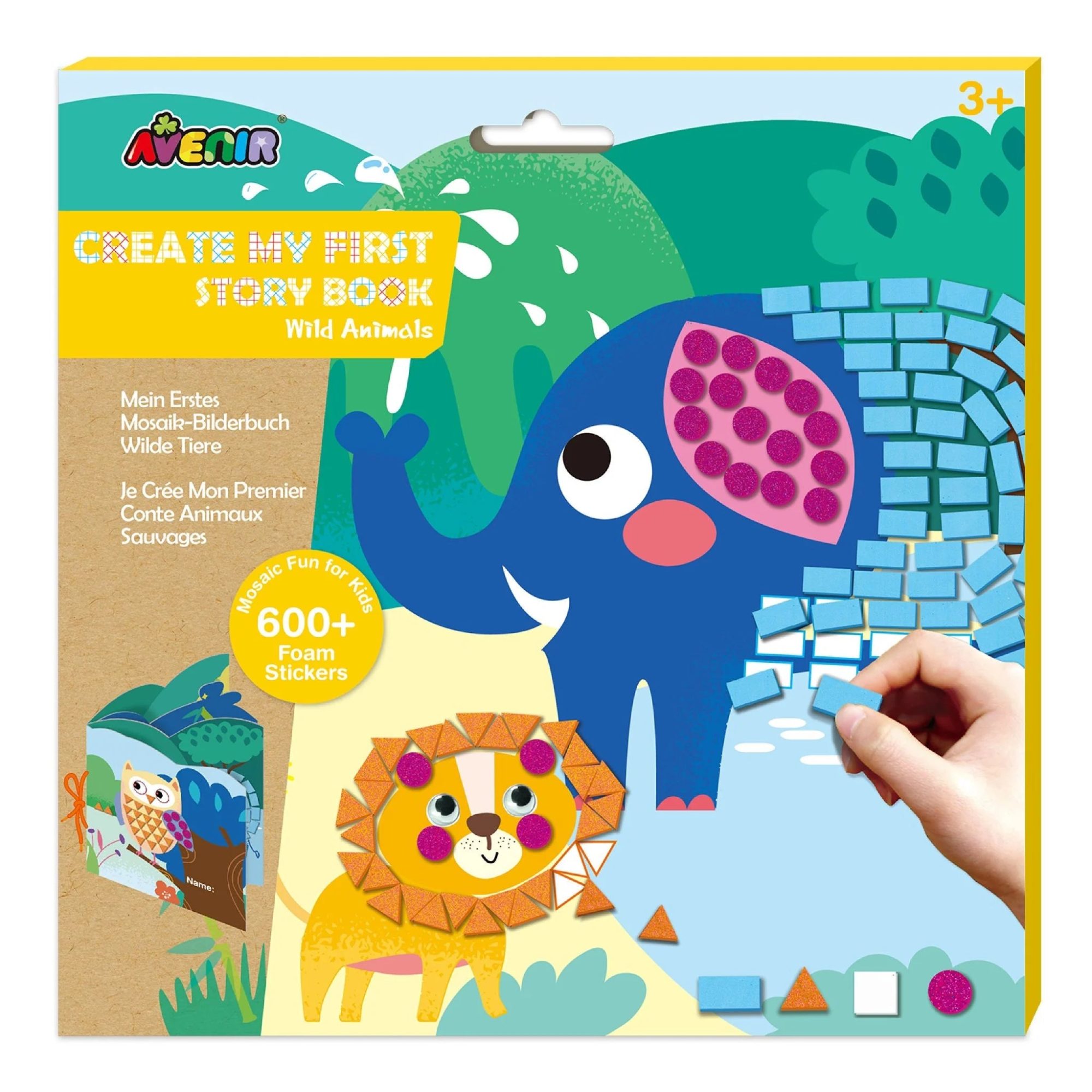 Mosaic Sticker Book Junior - Wild Animals