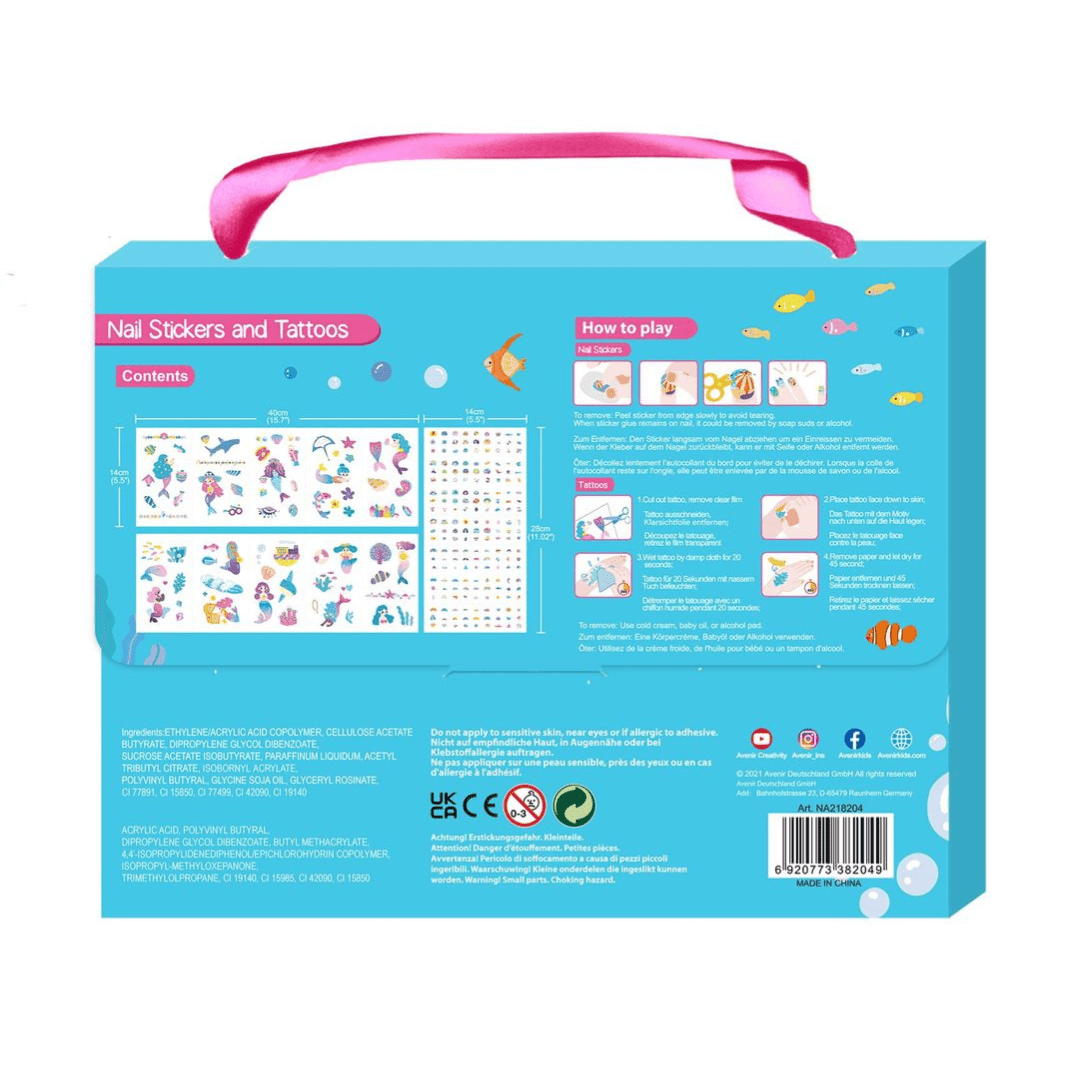Nail Stickers and Tattoos Box Set - Mermaid - Image 2