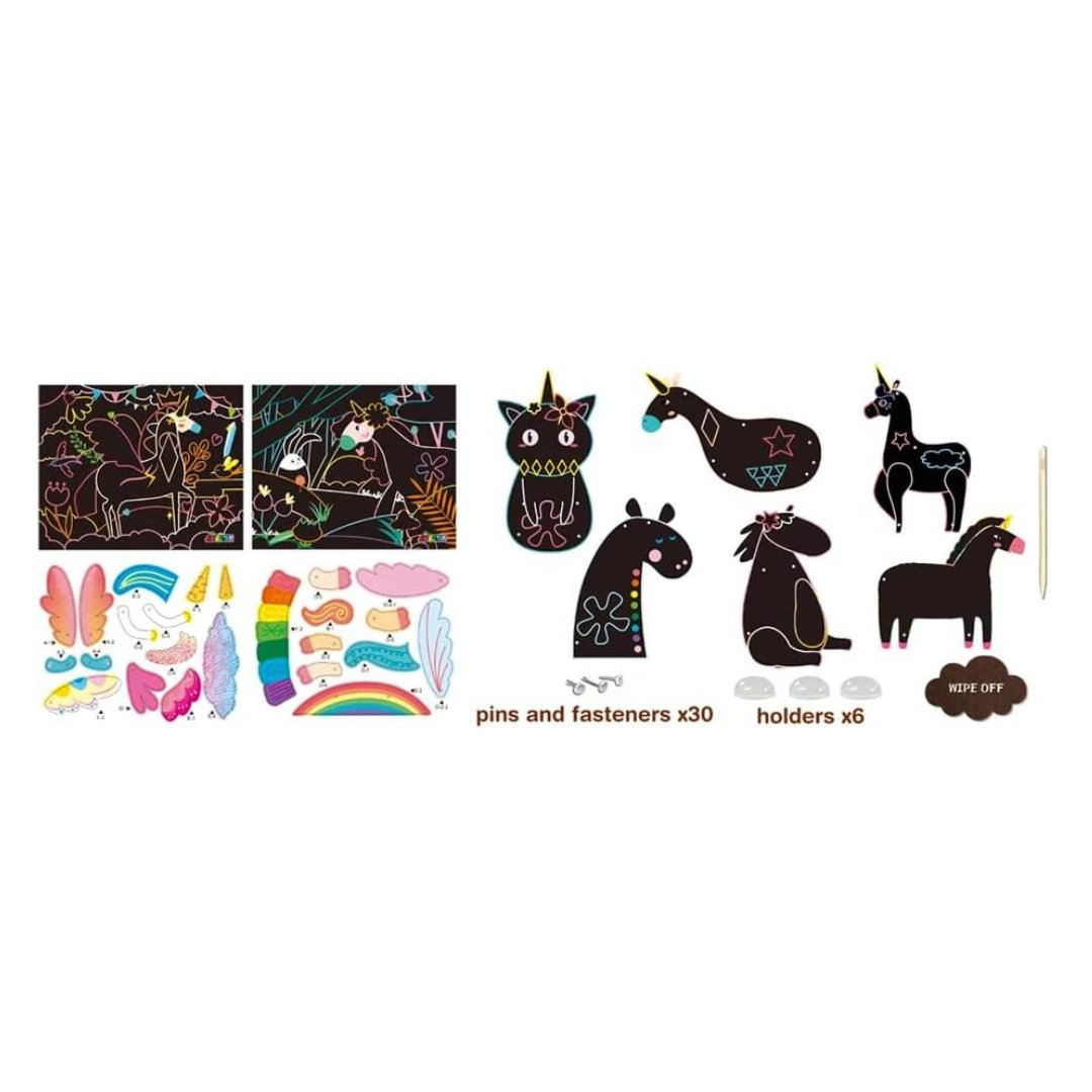 Scratch Art Joint Puppet - Unicorns - Image 4