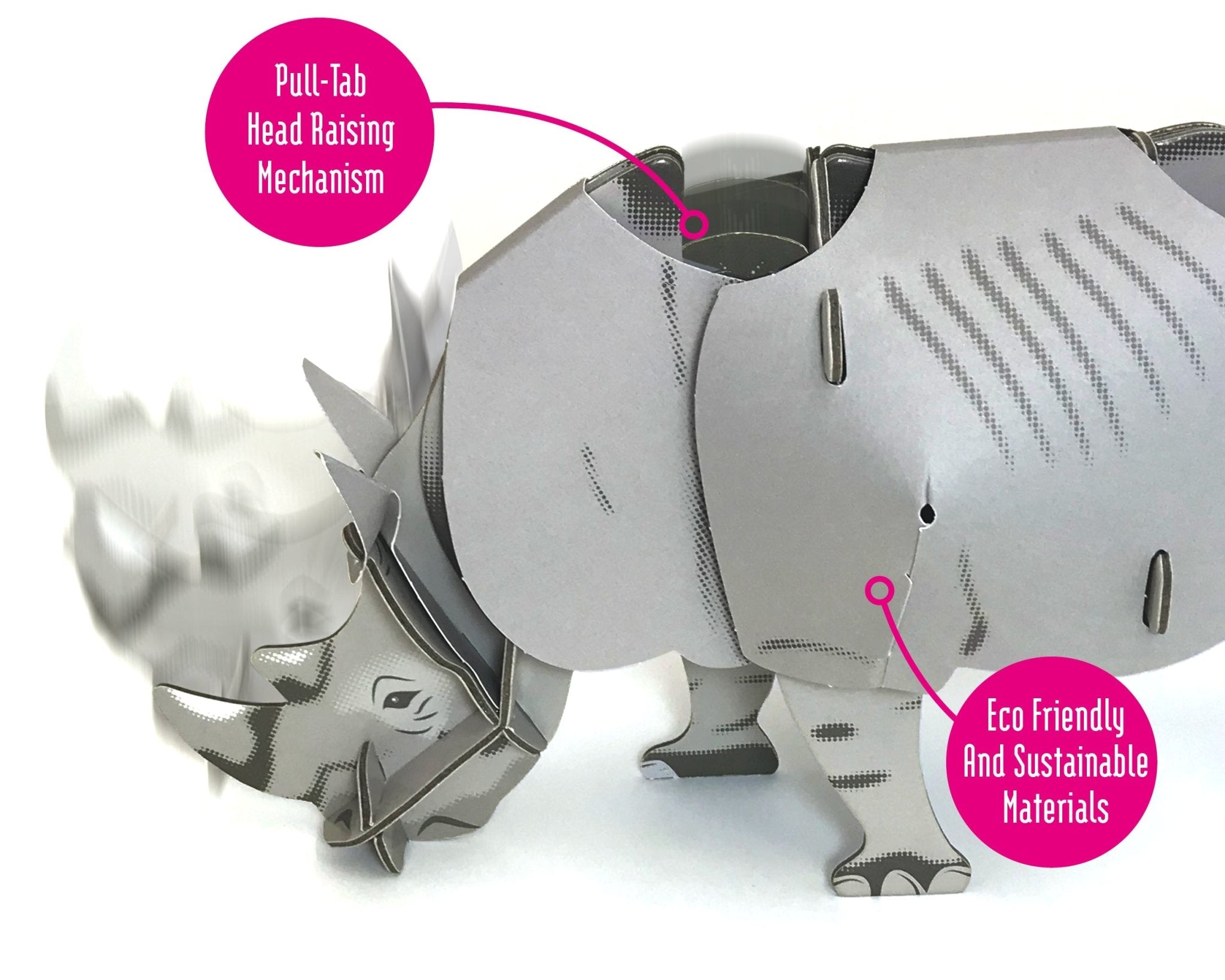 STEM Build - White Rhino with Moving Mechanisms - Image 4