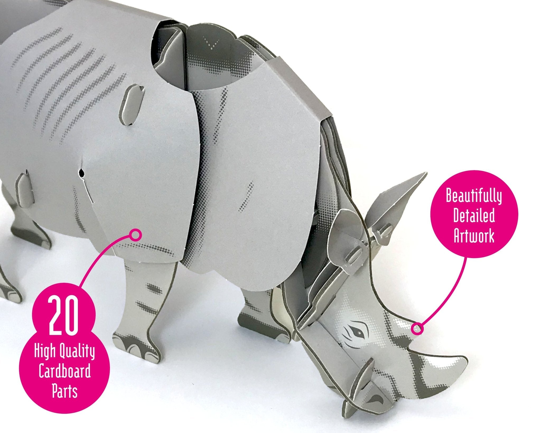 STEM Build - White Rhino with Moving Mechanisms - Image 5