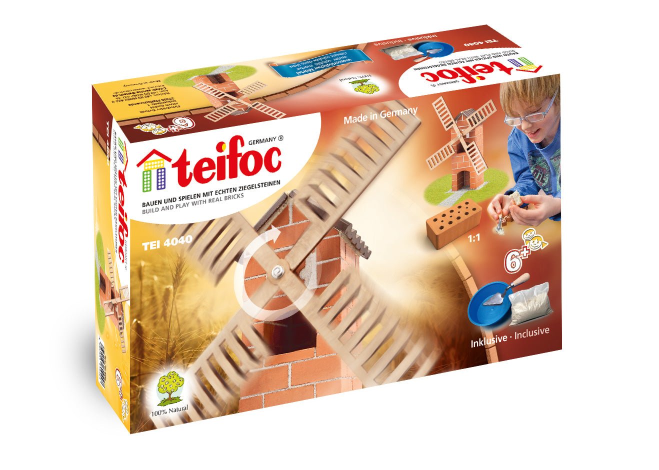 Teifoc Real Bricks Building Sets - Windmill